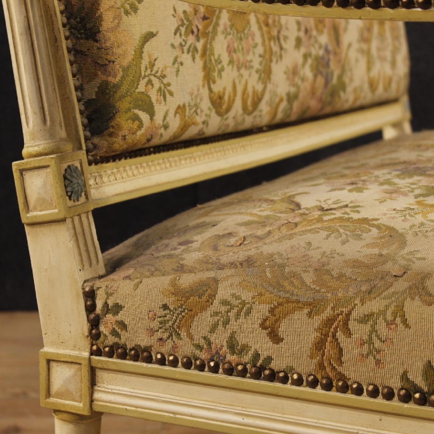 20th Century Louis XVI Style French Lacquered Sofa - image-2