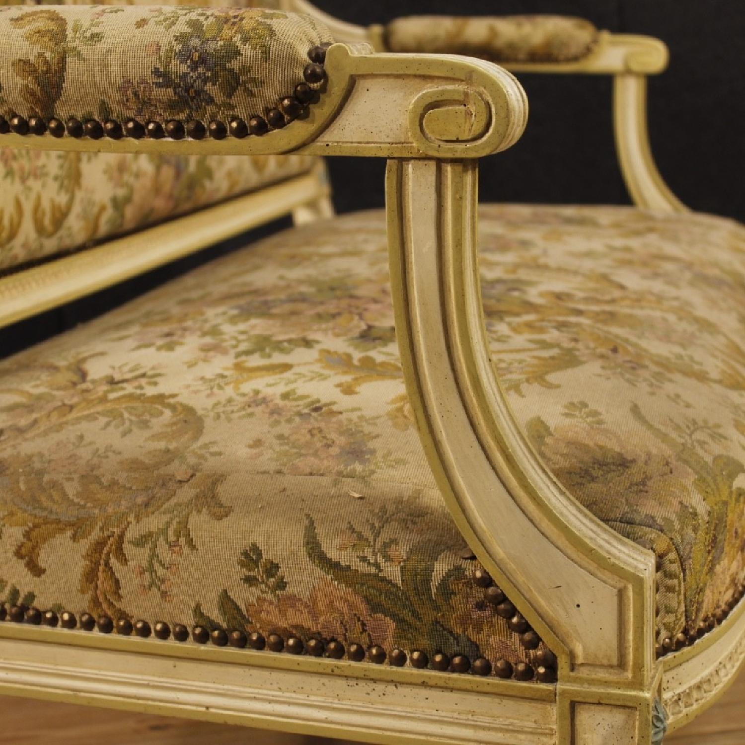 20th Century Louis XVI Style French Lacquered Sofa - image-7