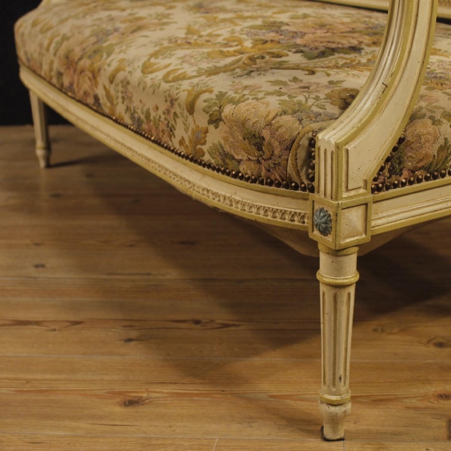 20th Century Louis XVI Style French Lacquered Sofa - image-9