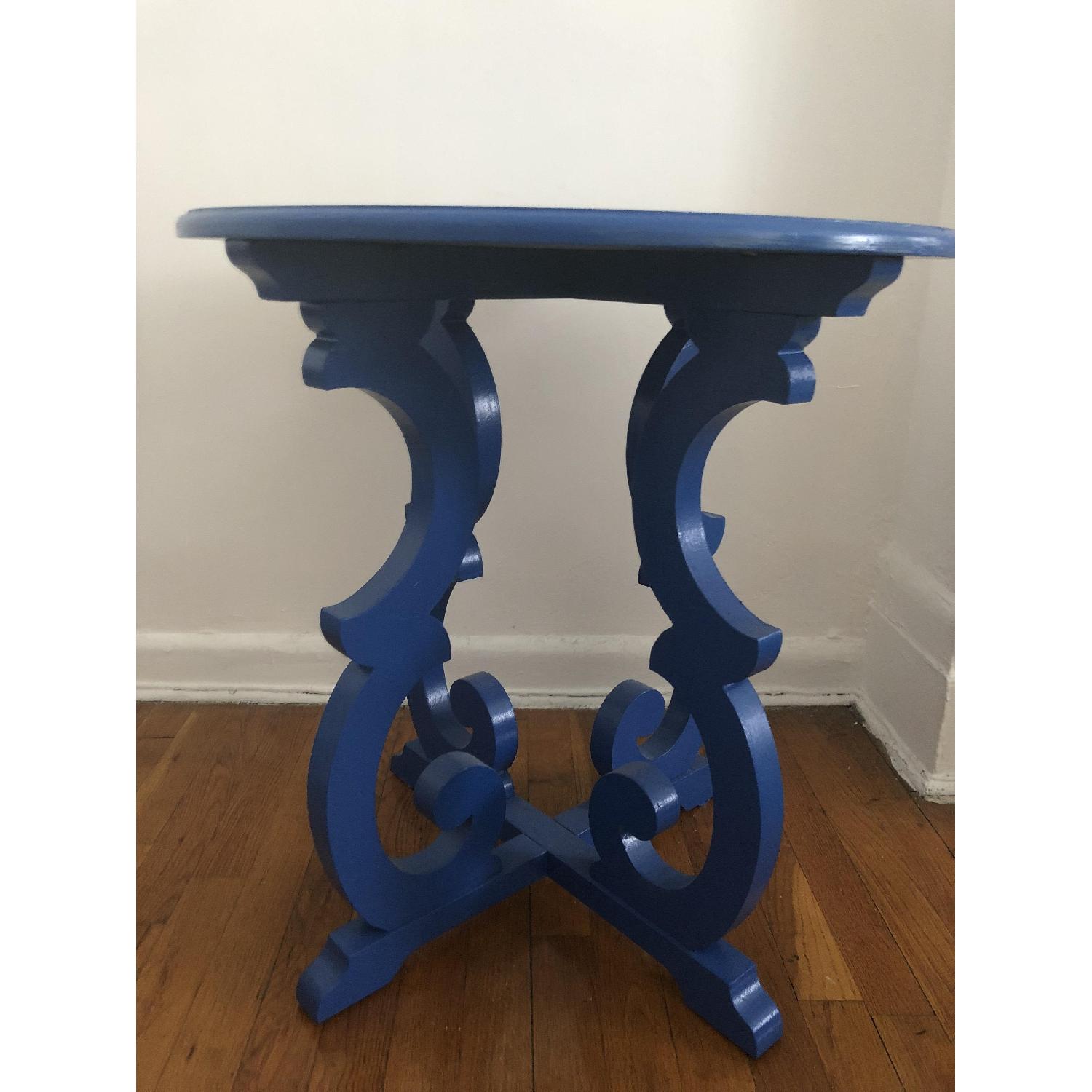 Royal Blue End Table AptDeco