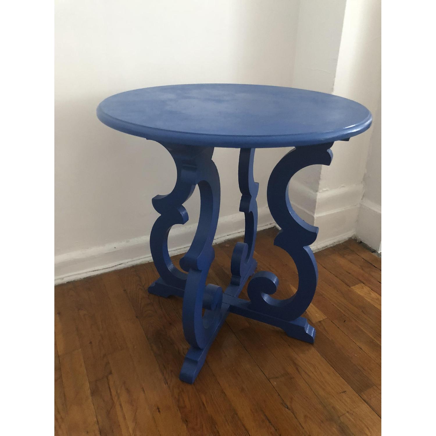 Royal Blue End Table AptDeco