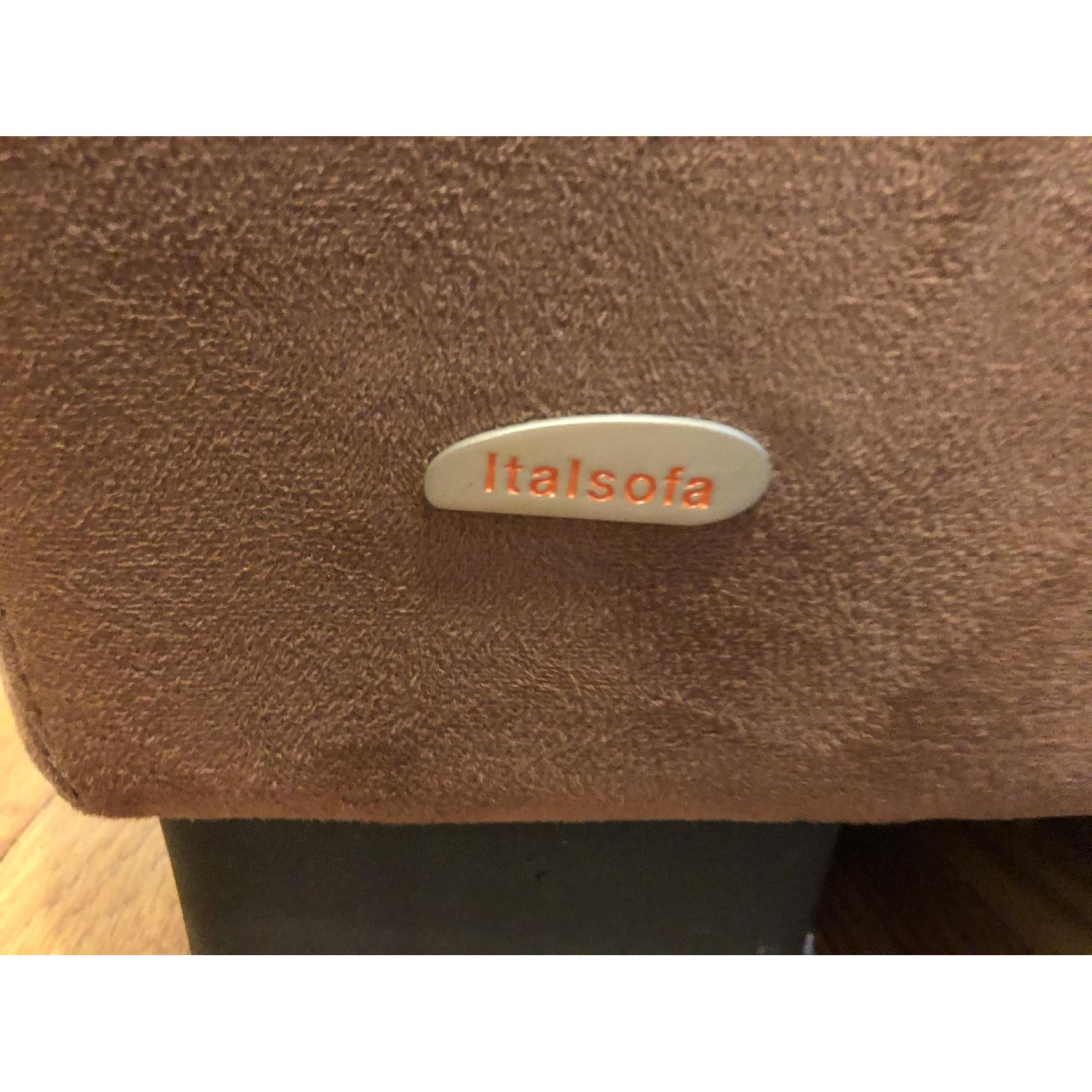 Natuzzi Italsofa Brown Microsuede Sofa - image-3