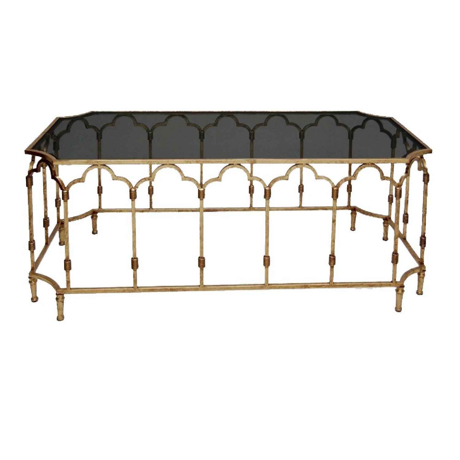 DesigneGallerie Chandler Coffee Table w/ Glass Top AptDeco