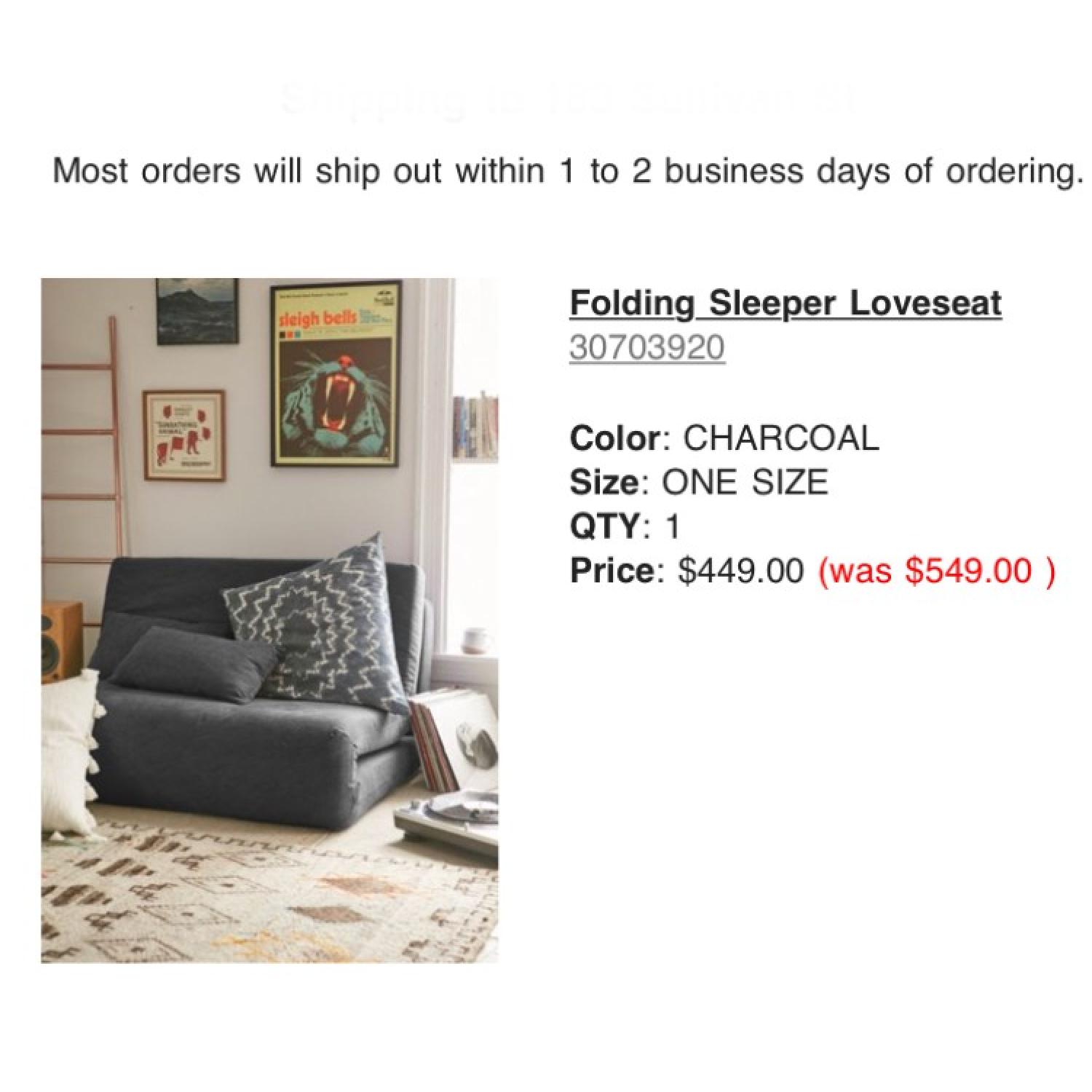 Urban Outfitters Folding Sleeper Loveseat - image-4