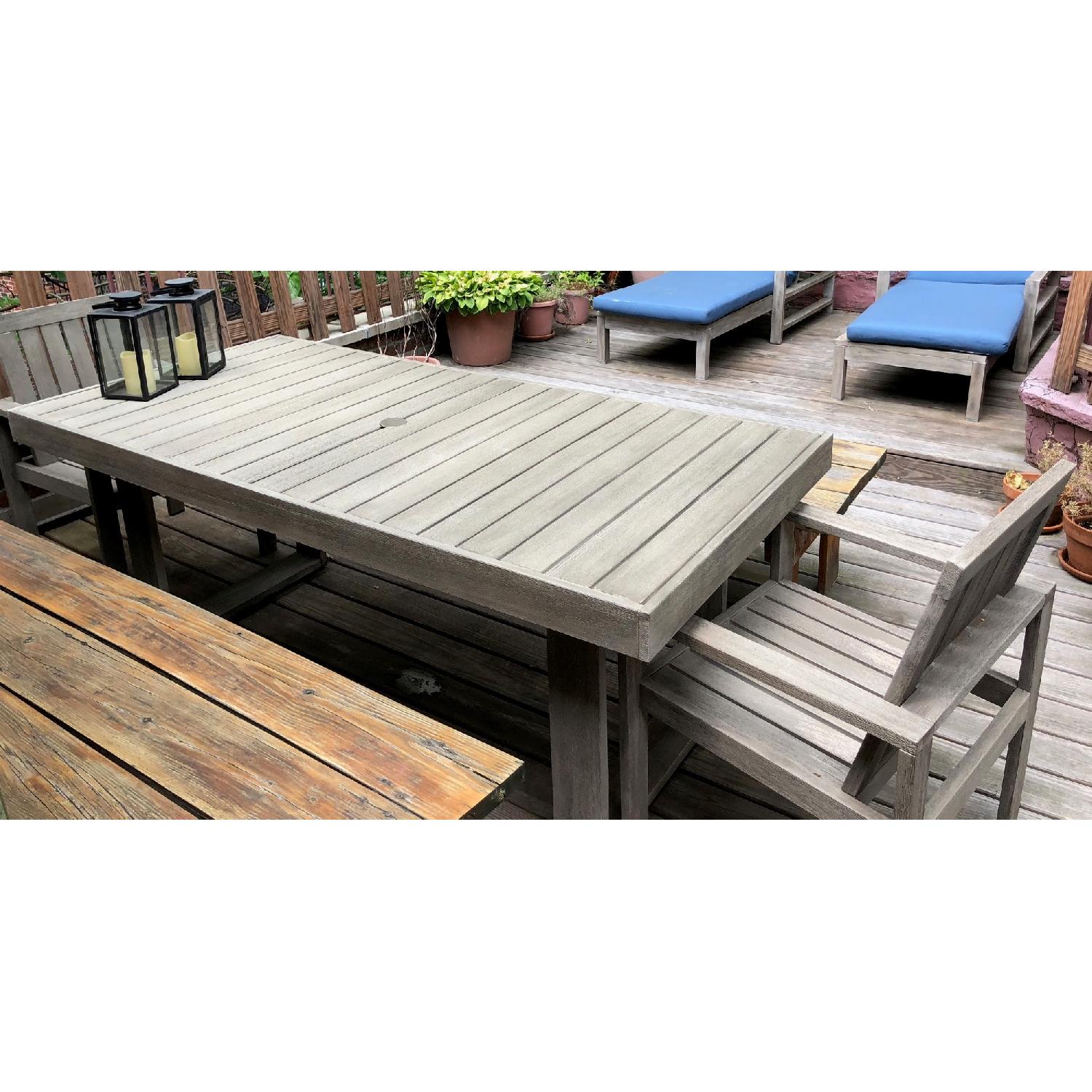West Elm Portside Outdoor/Patio Table w/ 2 Chairs - image-3