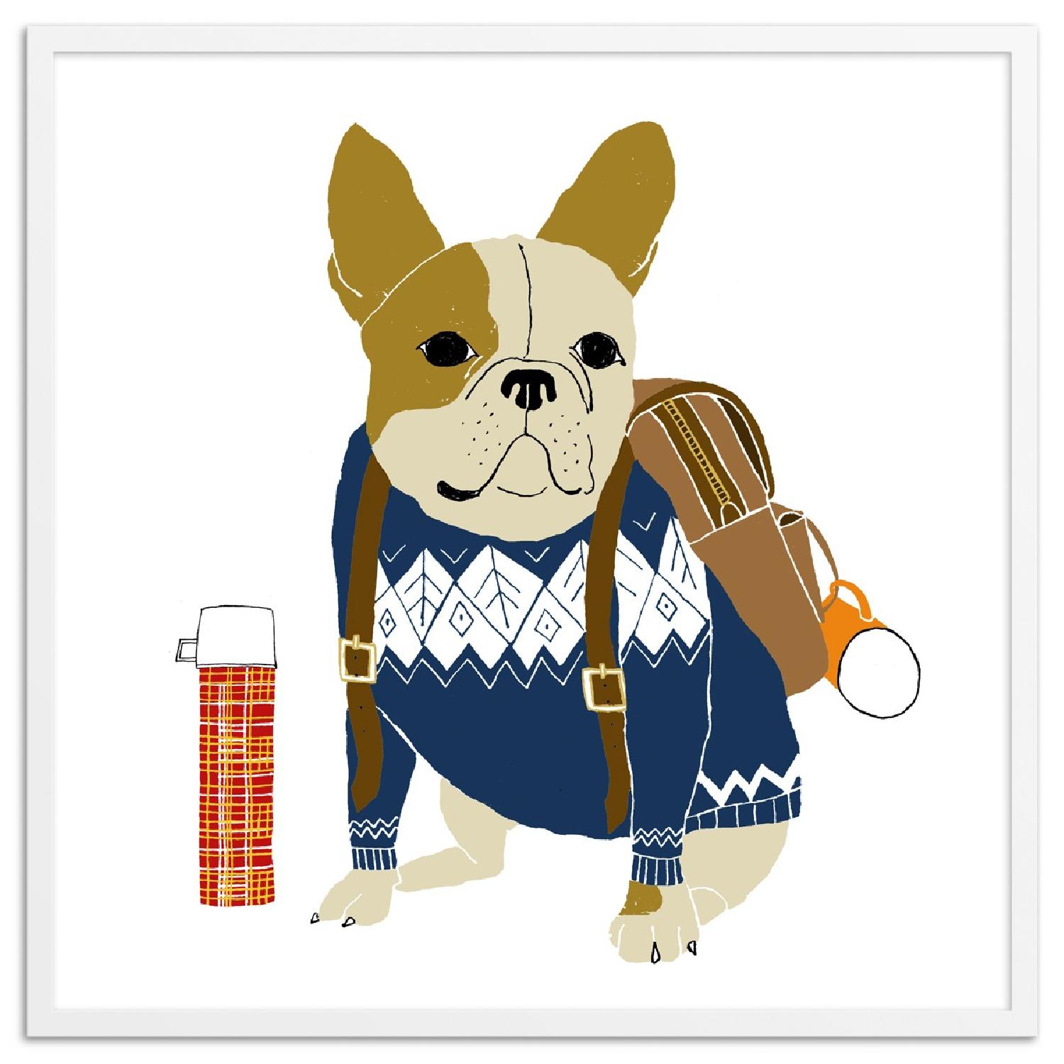 West Elm Claudia Pearson French Bulldog Framed Print - image-3