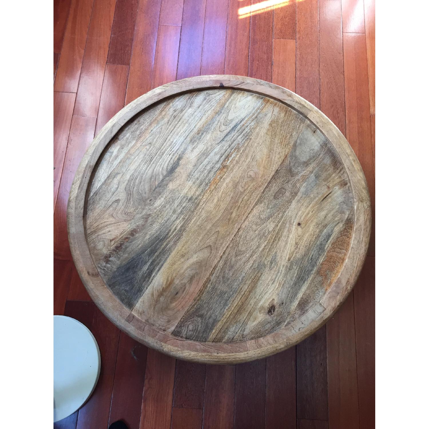 West Elm Carved Mango Wood Coffee Table - image-2