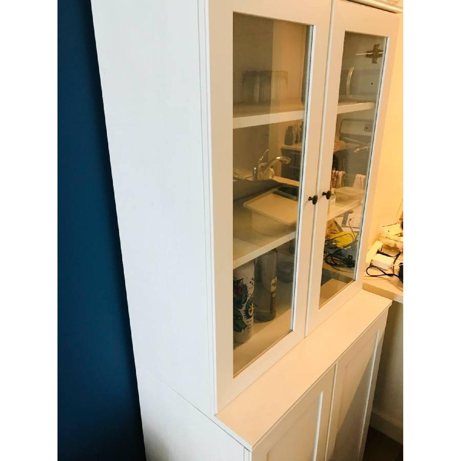 Ikea Tall White Cabinet w/ Glass Doors - image-2