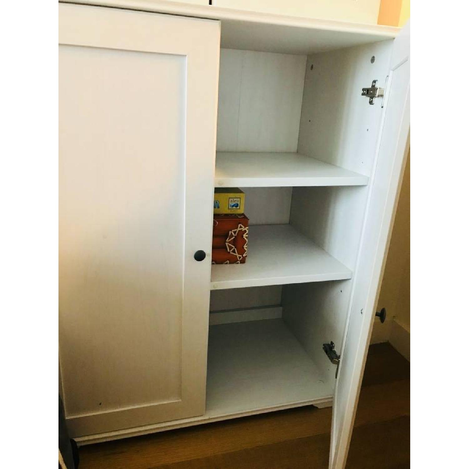 Ikea Tall White Cabinet w/ Glass Doors - image-3