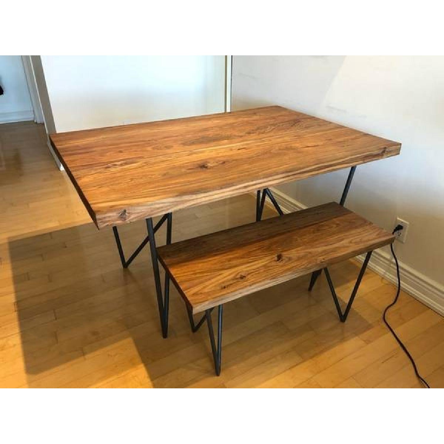 CB2 Dylan Dining Table w/ 1 Bench - image-1