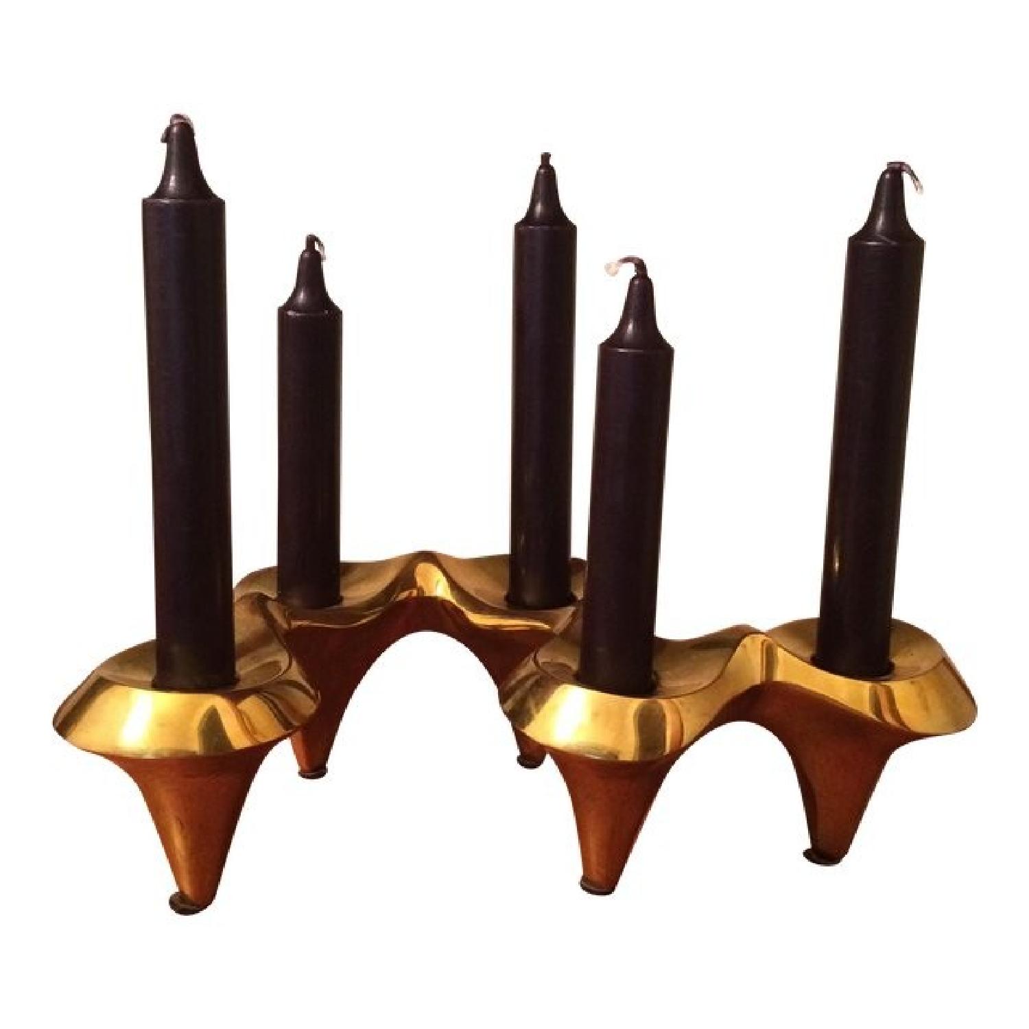 Jonathan Adler Brass 5 Candle Holder - image-1