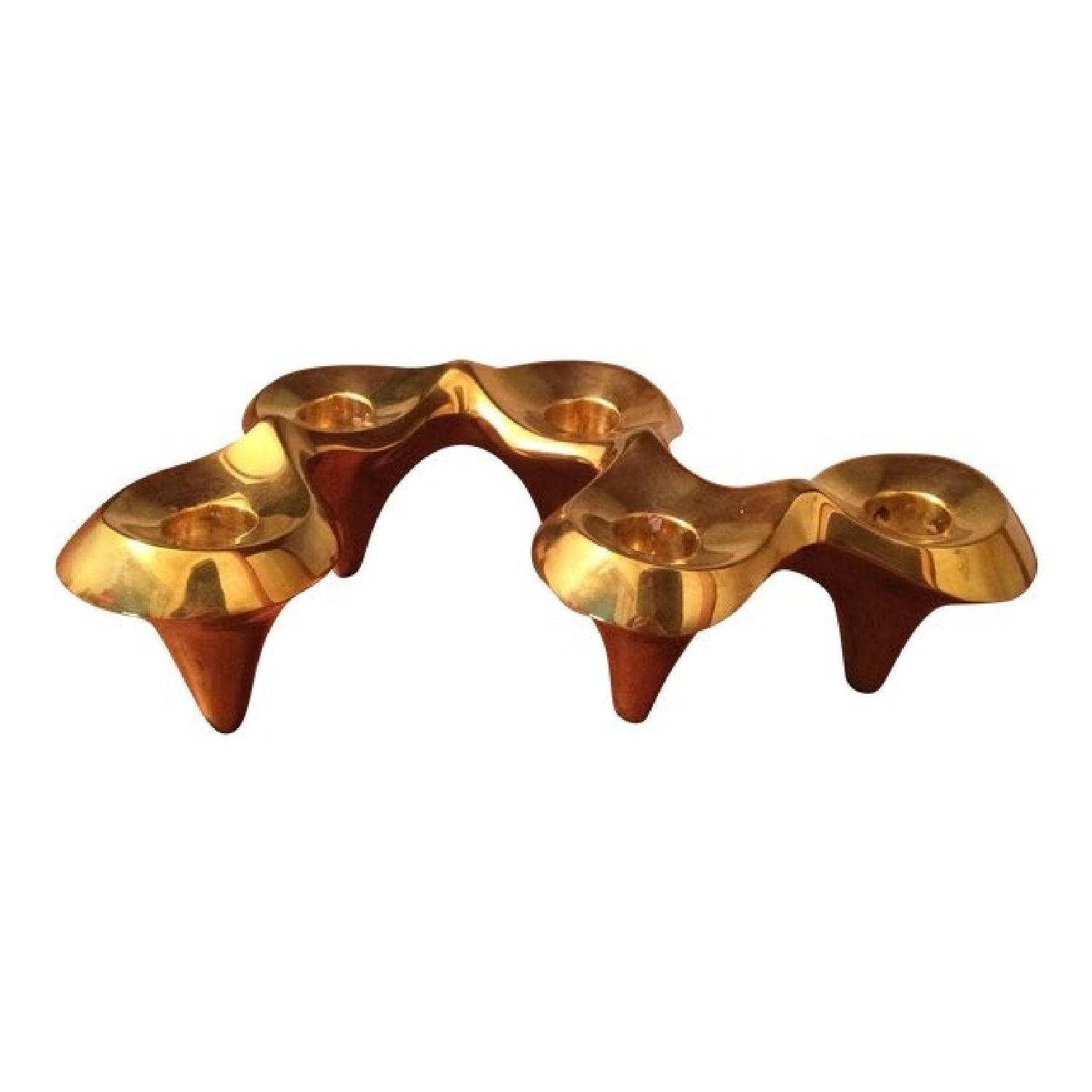 Jonathan Adler Brass 5 Candle Holder - image-0
