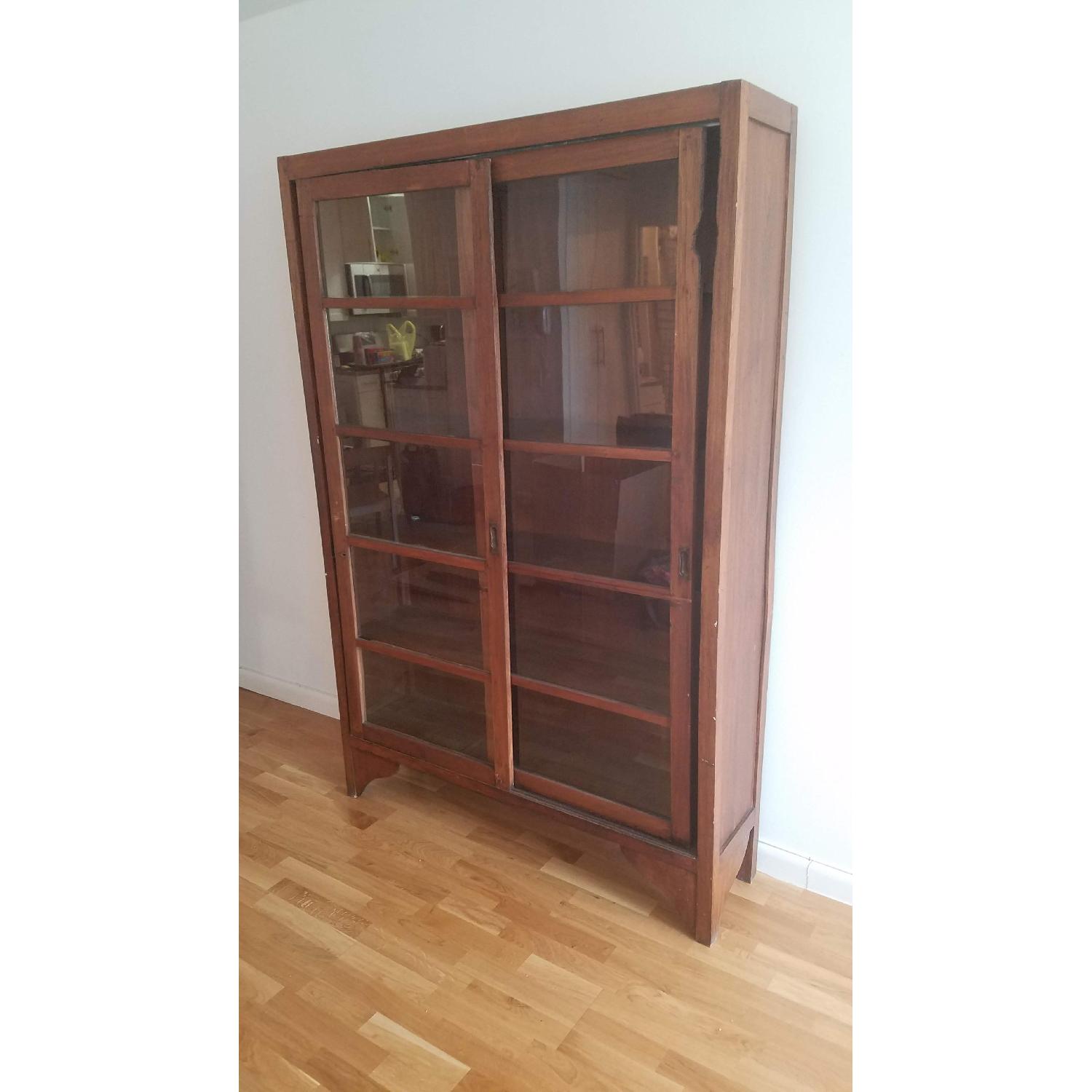 Antique Asian Glass Door Bookcase - image-2