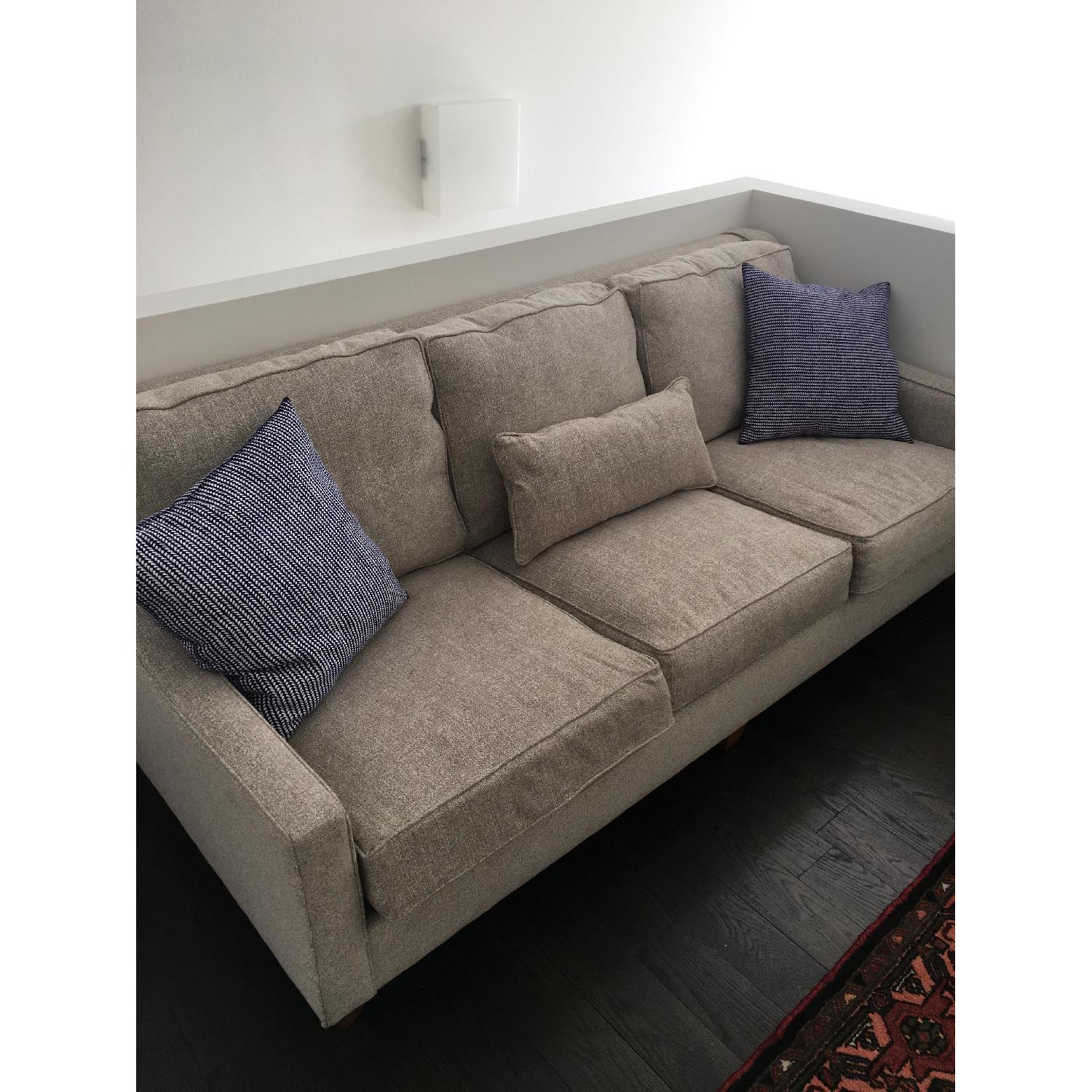 Custom Made Beige Fabric Sofa - image-3