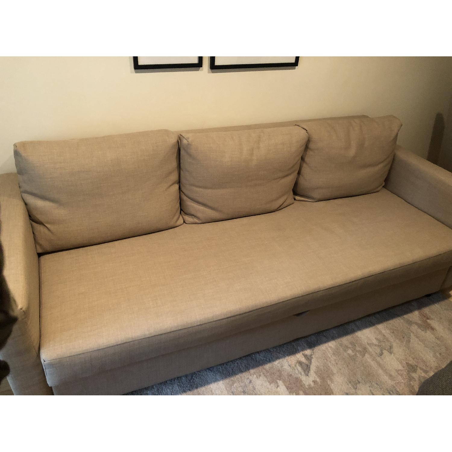 Ikea Friheten Sleeper Sofa in Beige - image-1