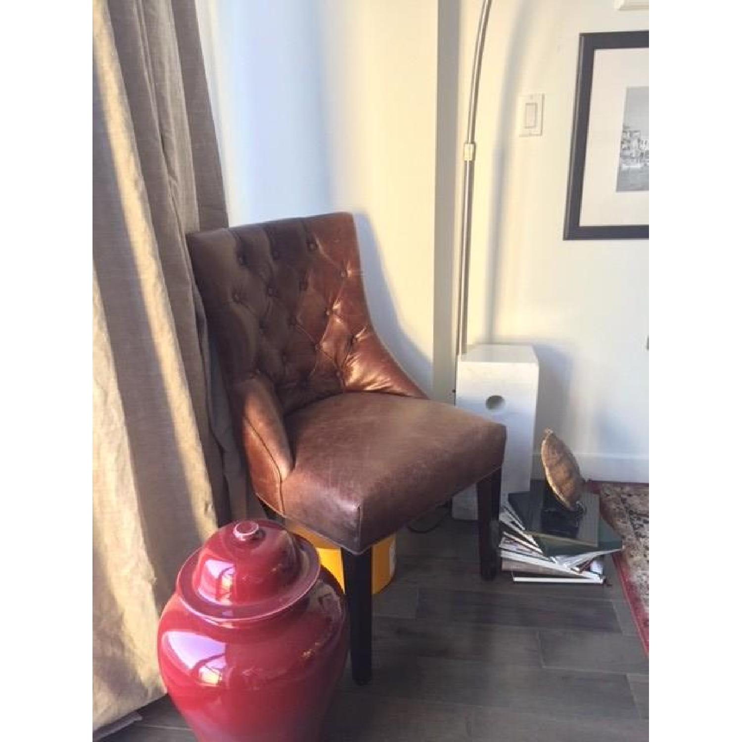 Pottery Barn Hayes Leather Accent Chair - image-3