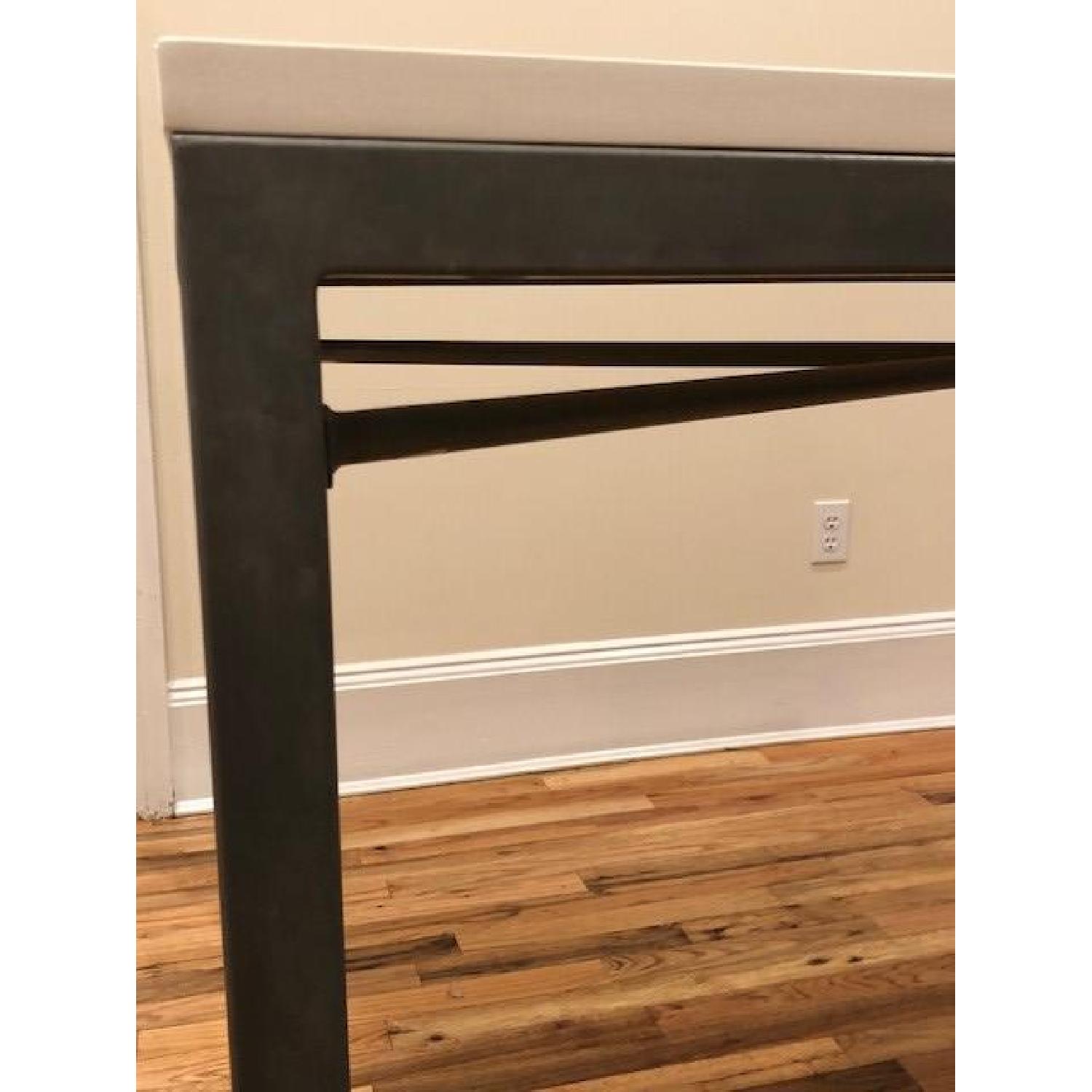 Crate and Barrel Parsons White High Top Table w/ Zinc Base - image-4