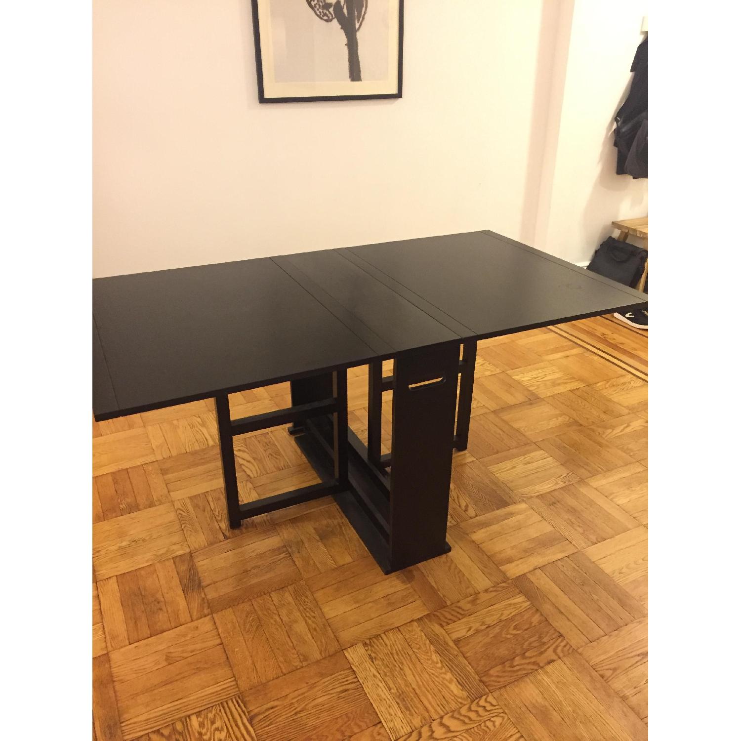 Crate & Barrel Span Wood Gateleg Dining Table - image-1