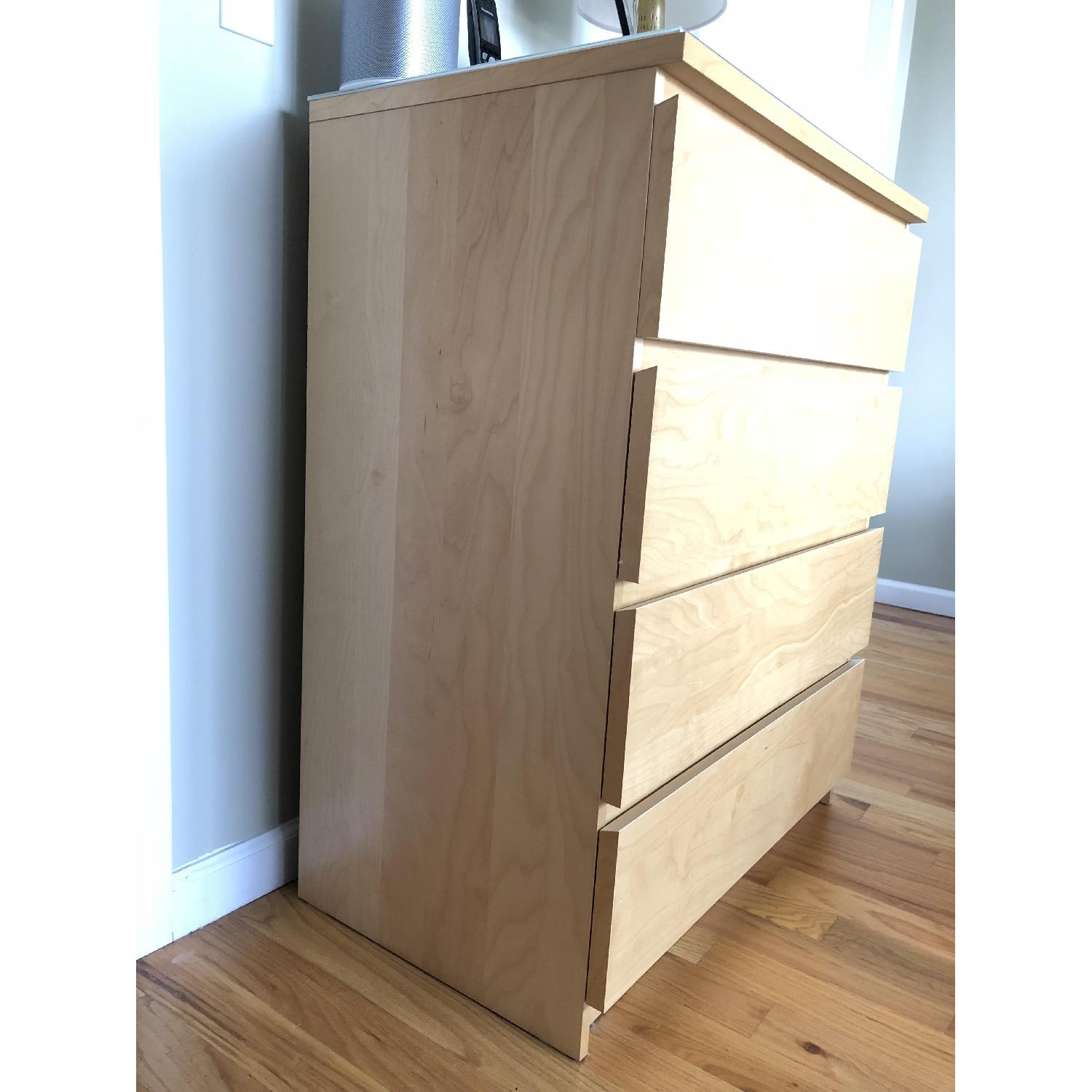 Ikea Malm 4 Drawer Dresser in White Stained Oak - image-2