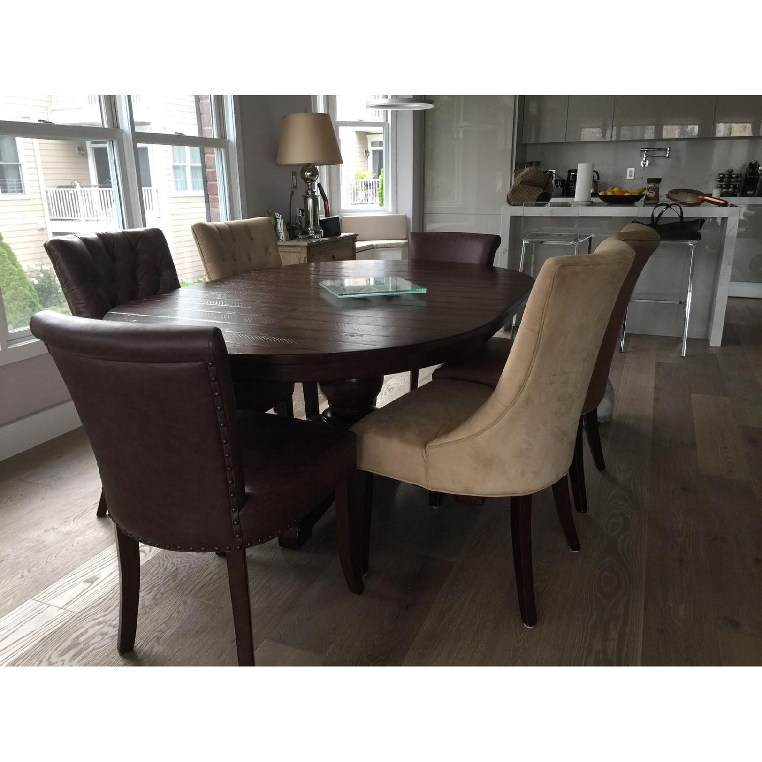 Pottery Barn Sumner Extending Pedestal Dining Table - image-3