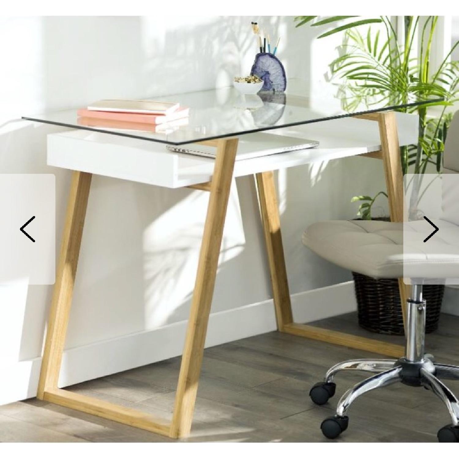 Langley Street Glass & Wood Desk - image-1