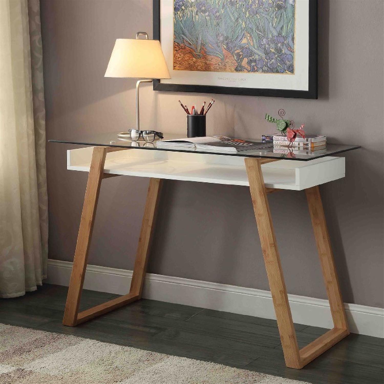 Langley Street Glass & Wood Desk - image-3