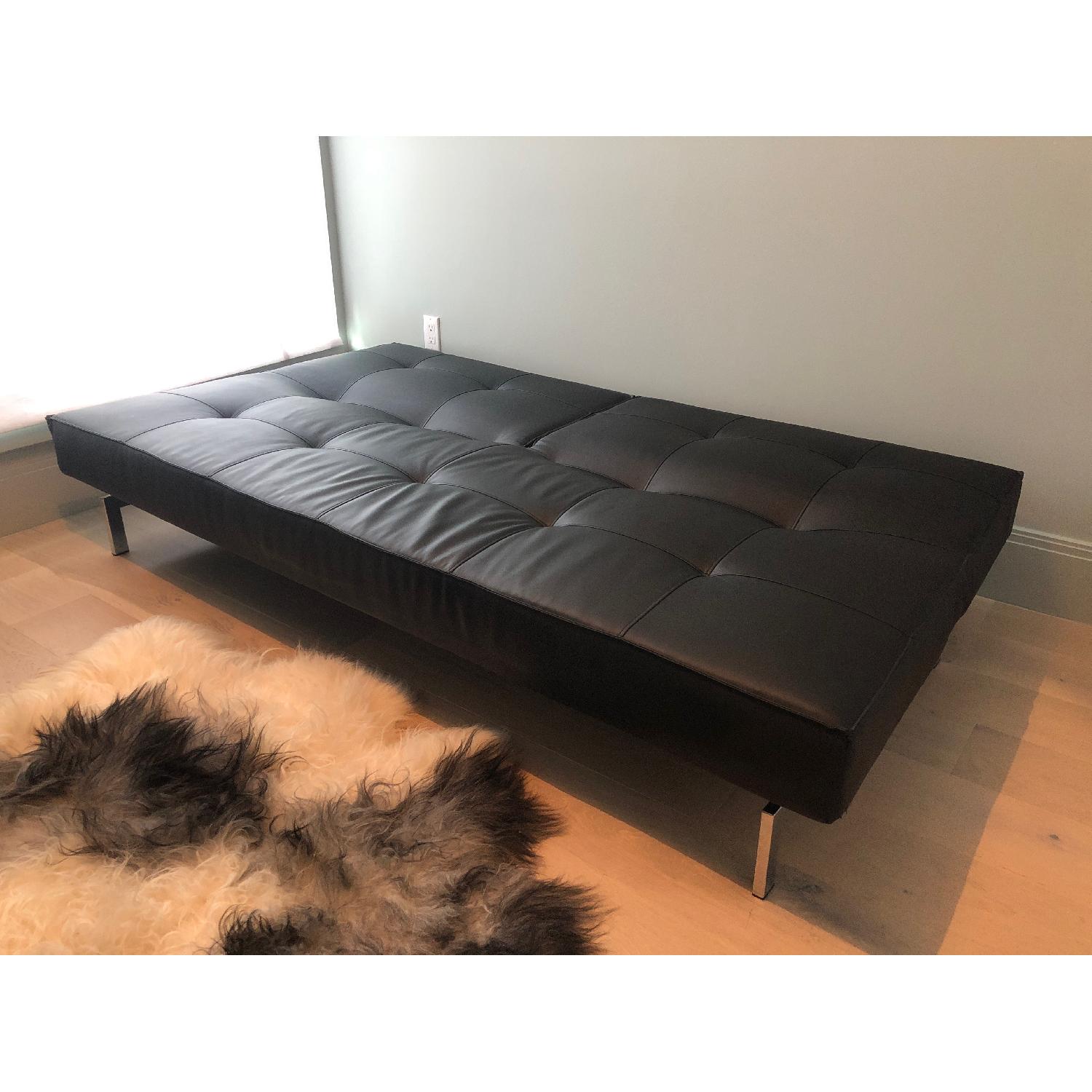 Modern Leather Convertible Sleeper Sofa - image-2