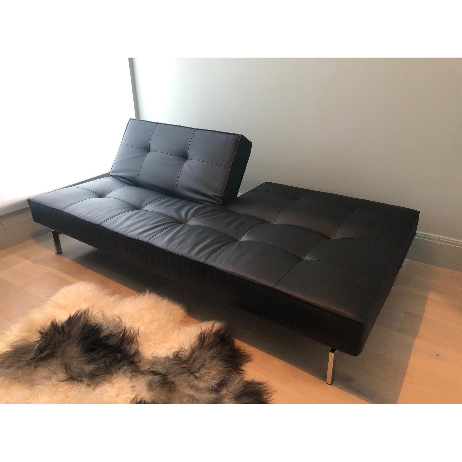 Modern Leather Convertible Sleeper Sofa - image-3