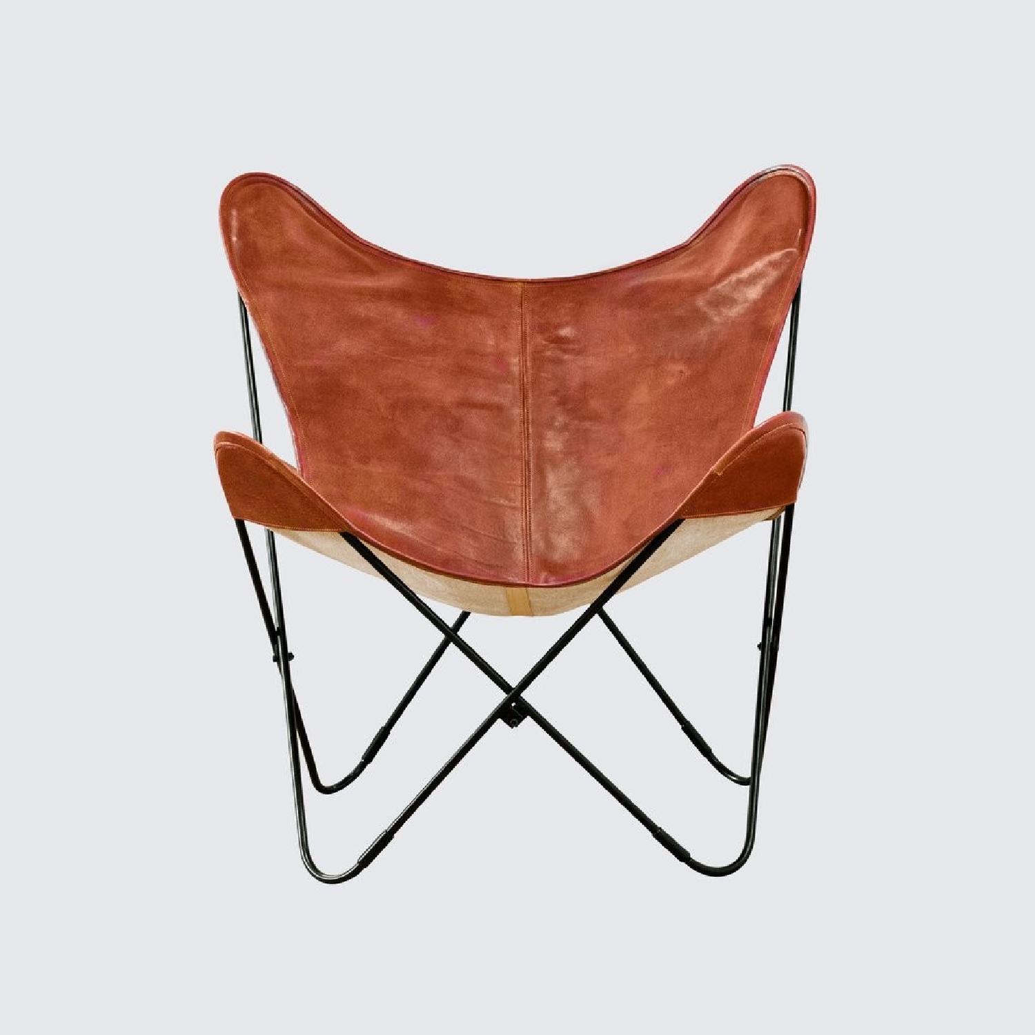 Palermo Furniture Leather Butterfly Chair - image-1