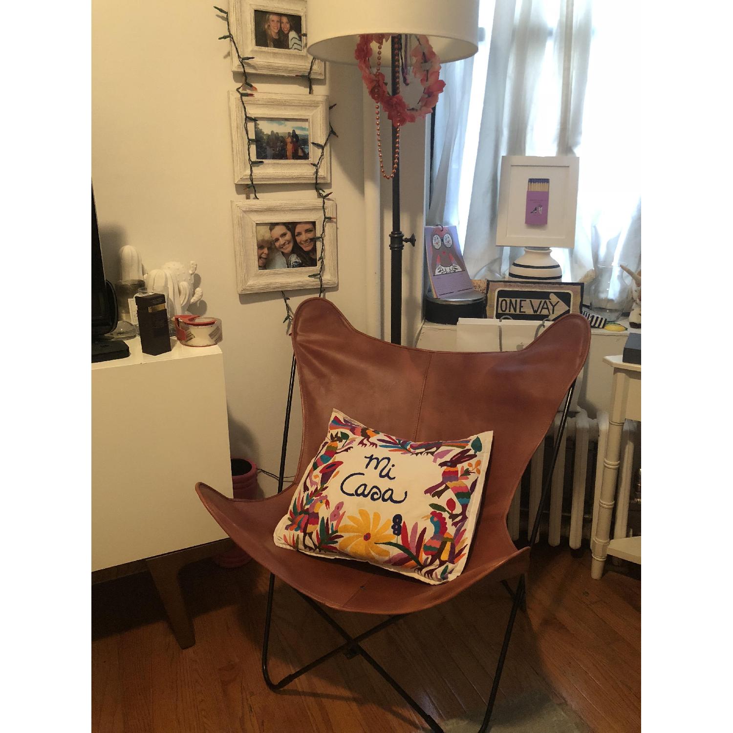 Palermo Furniture Leather Butterfly Chair - image-2