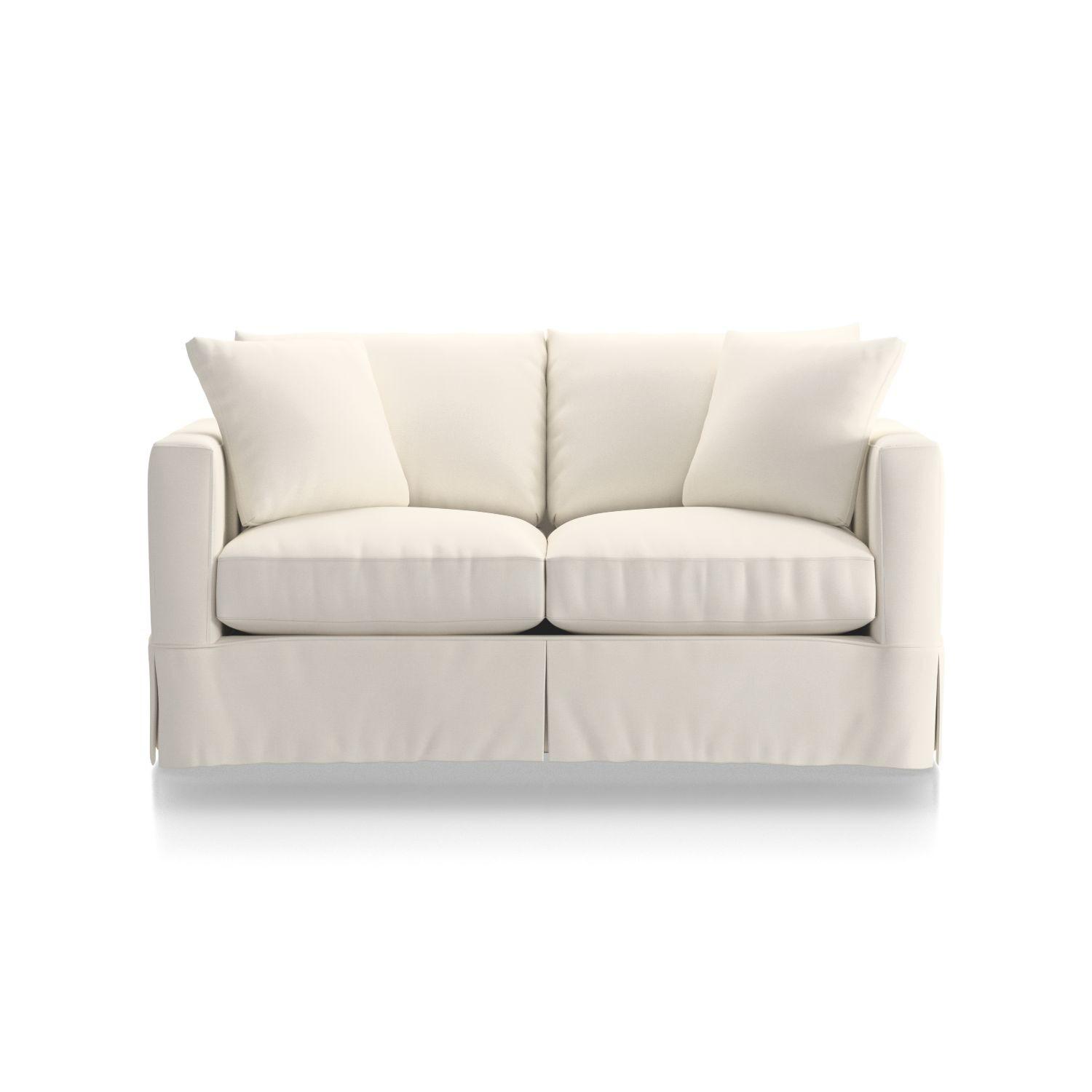 Crate & Barrel Willow Modern Slipcovered Full Sleeper Sofa AptDeco