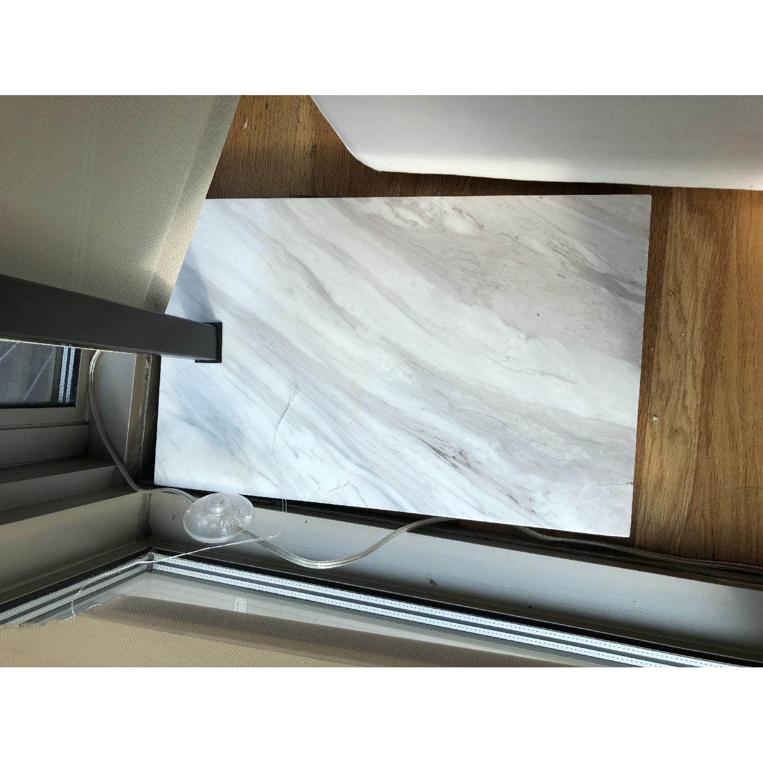 Restoration Hardware Arc Marble Base Floor Lamp - image-1