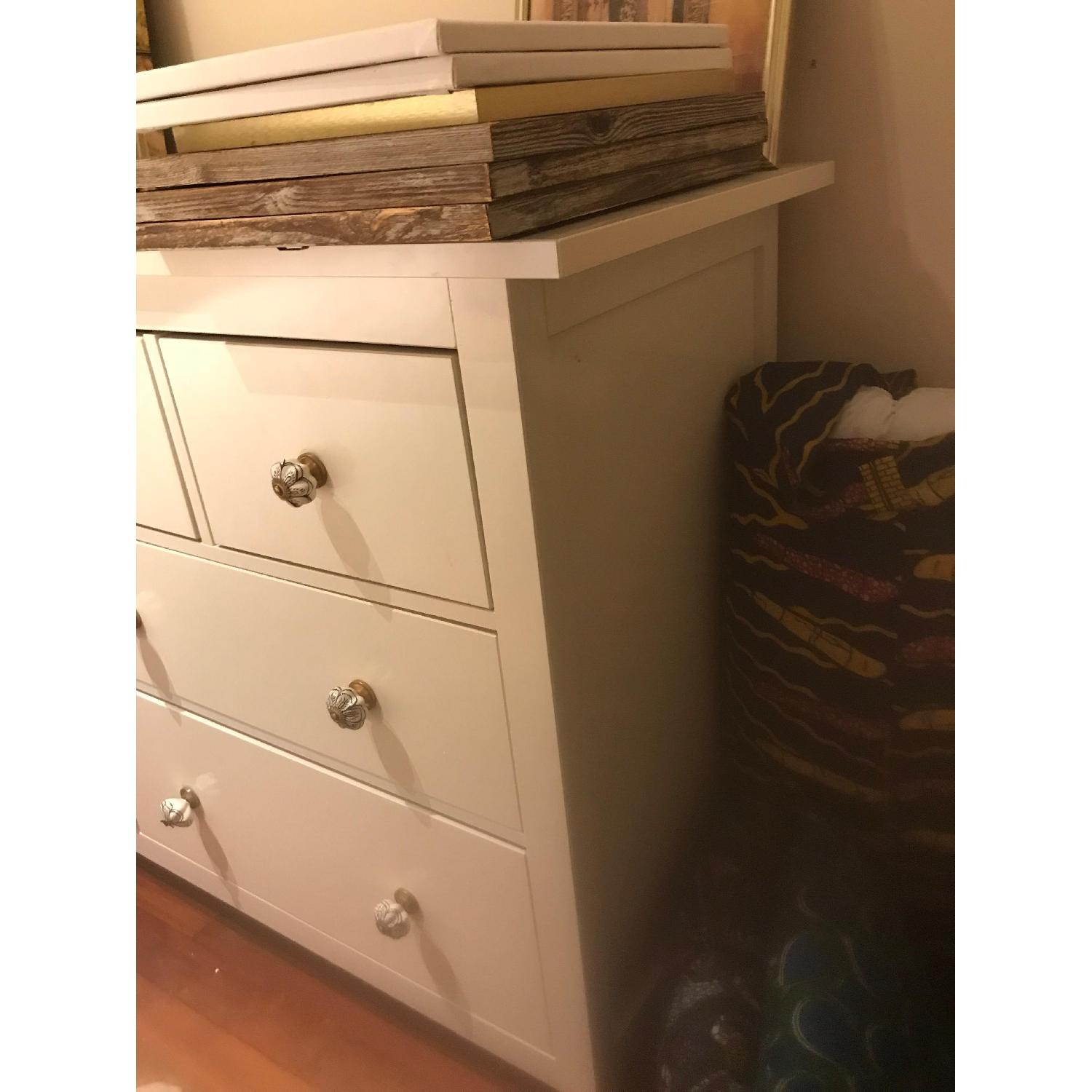 Ikea Hemnes White Dresser w/ Custom Knobs - image-1