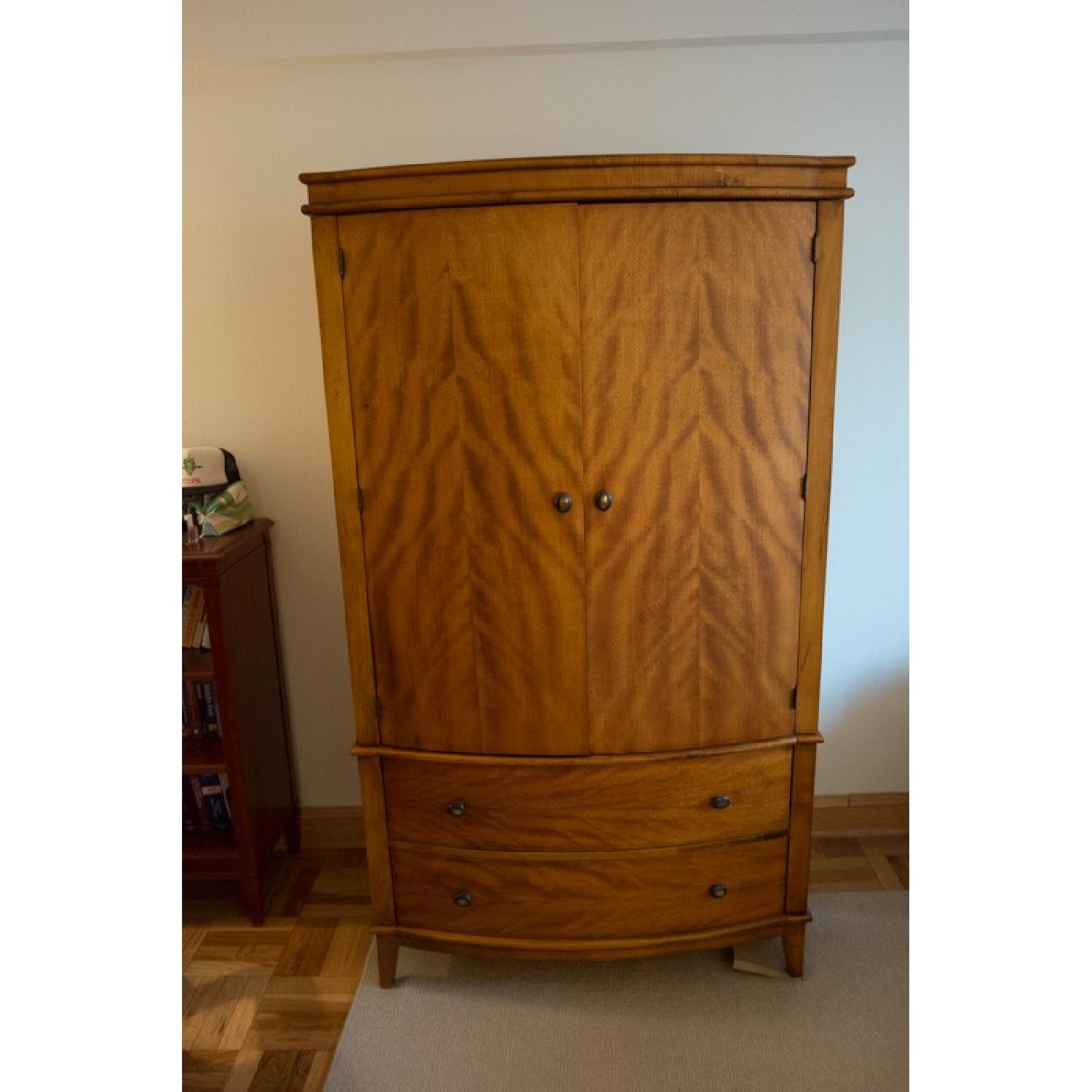Crate & Barrel Solid Wood Armoire AptDeco