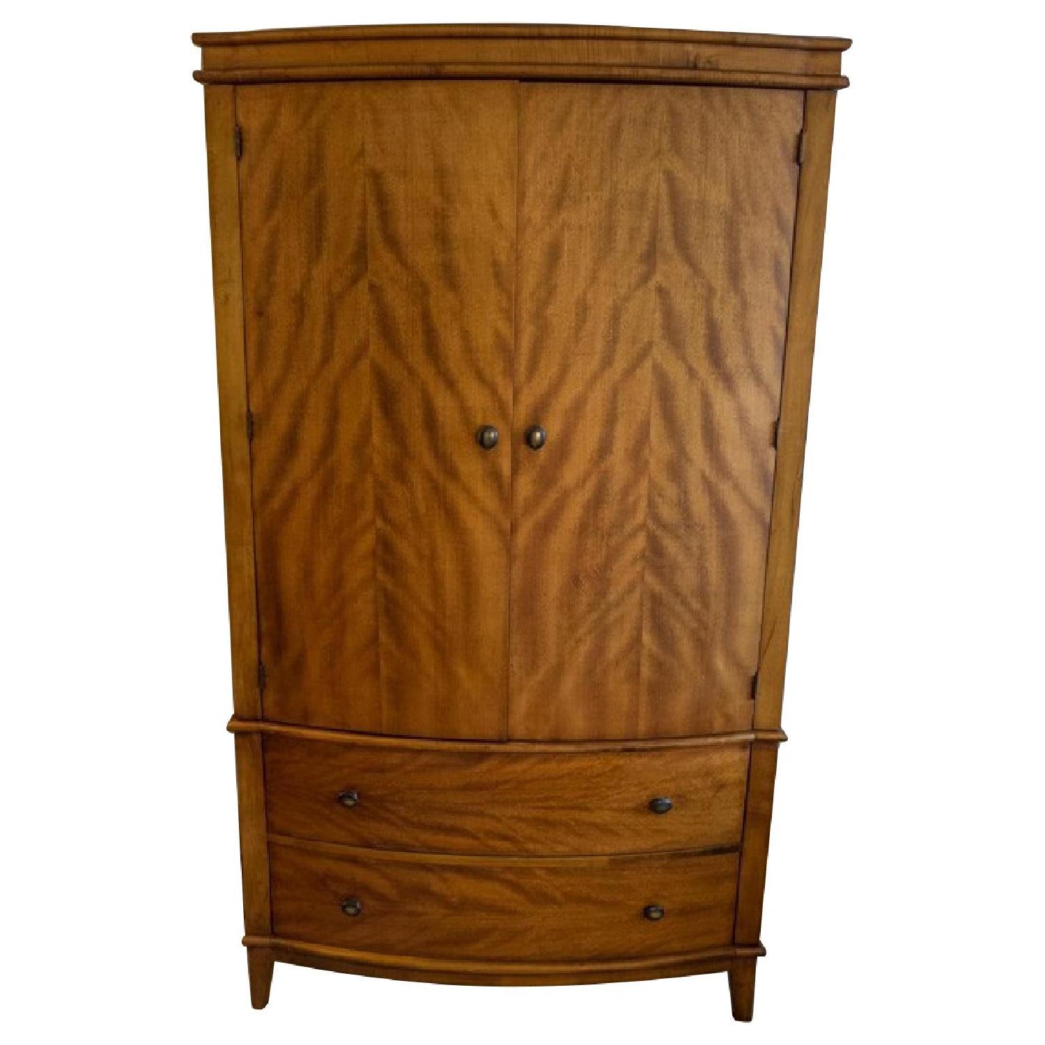 Crate & Barrel Solid Wood Armoire AptDeco