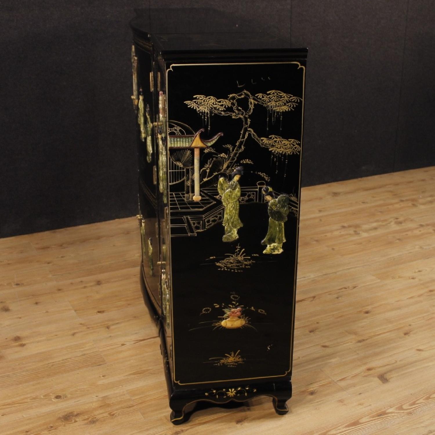 French Sideboard in Lacquered & Painted Chinoiserie Wood - image-10