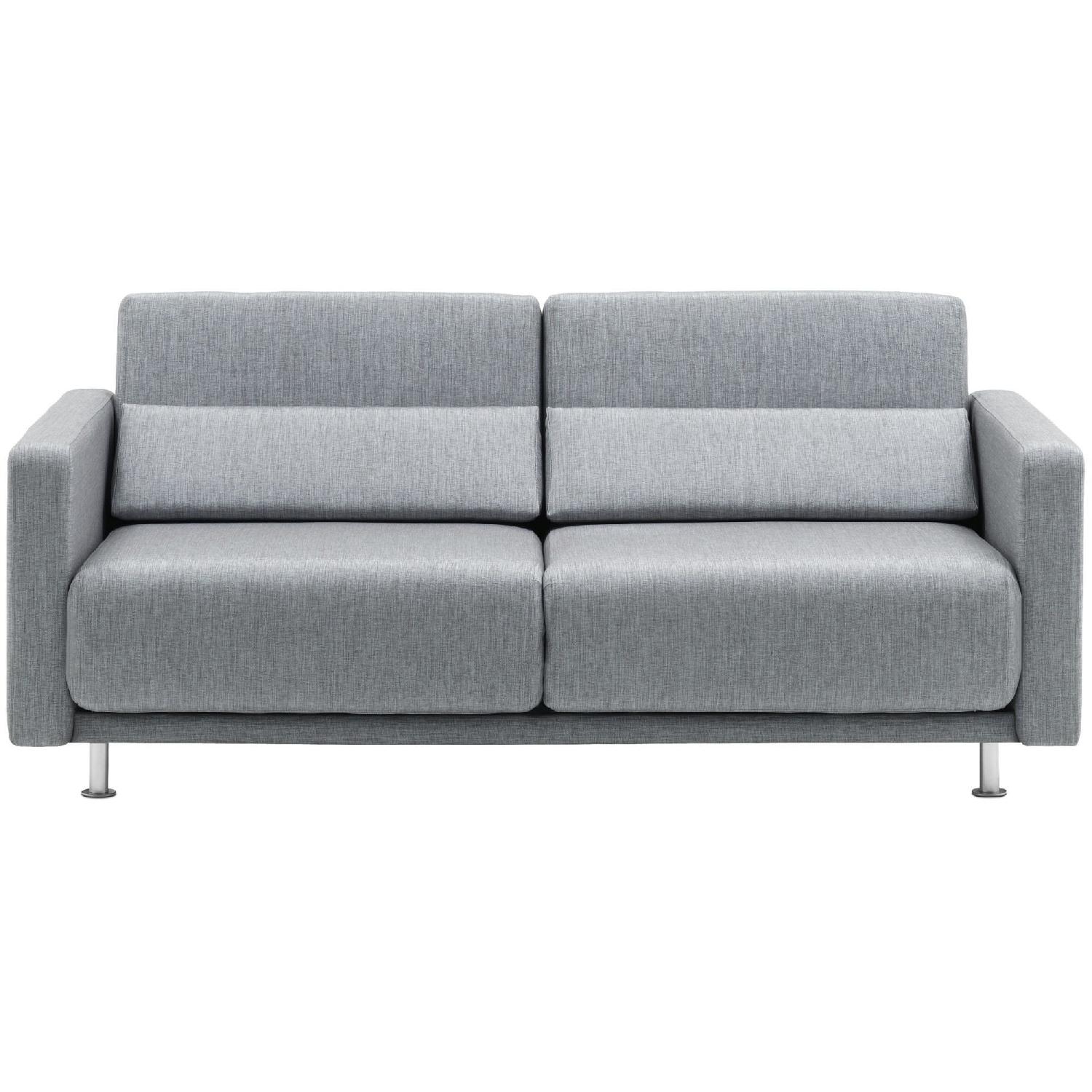 BoConcept Melo 1 Sleeper Sofa in Light Grey Leeds Fabric AptDeco