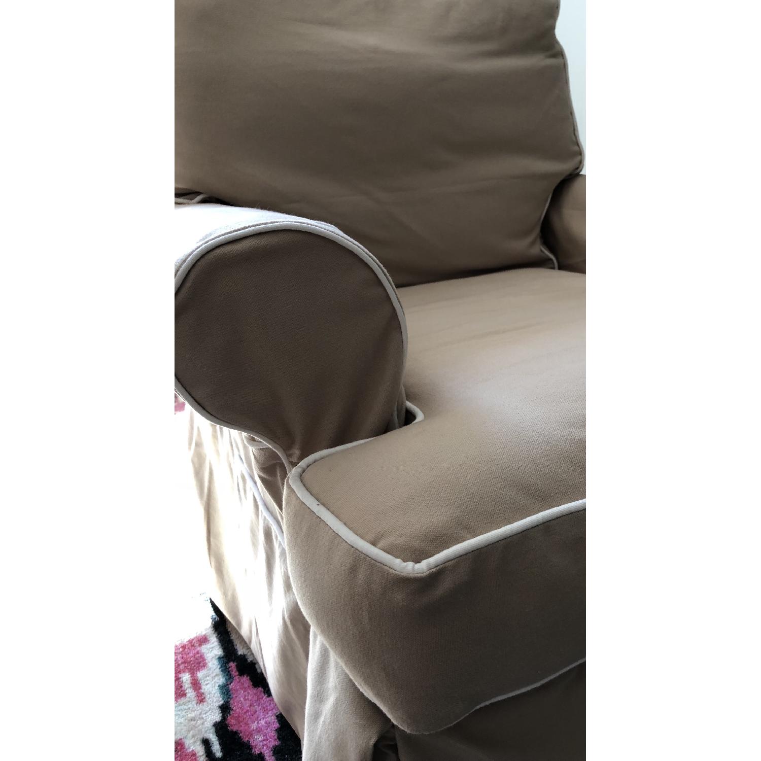 Restoration Hardware Roll Arm Swivel Glider Chair AptDeco