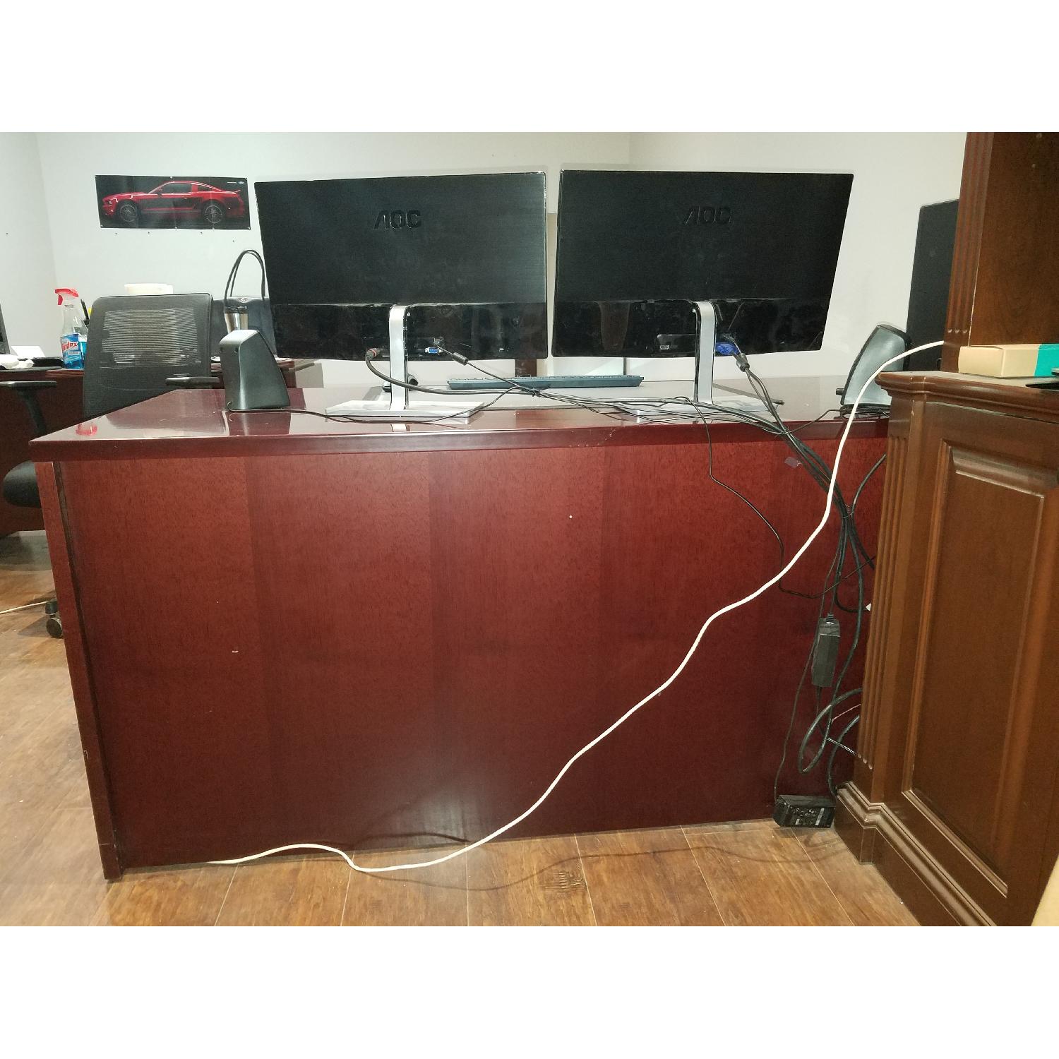 Cherry Wood Office Desk - image-2