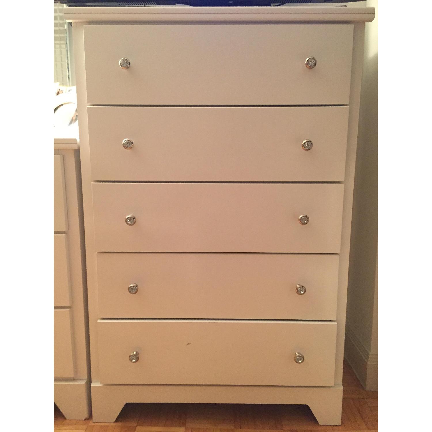 CB2 Tall White 5 Drawer Dresser - image-3