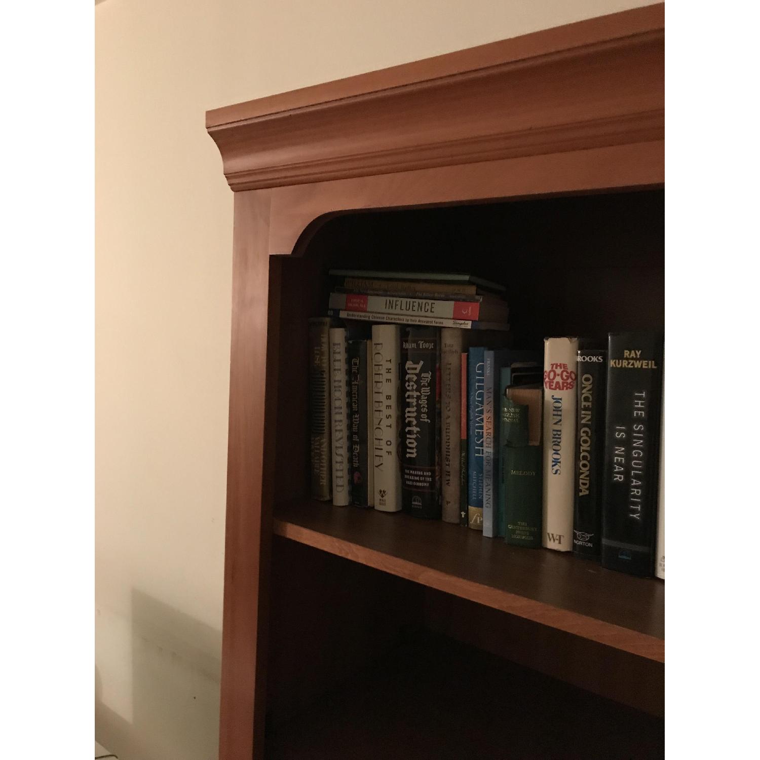 Solid Wood Walnut Bookcase w/ Drawer - image-3