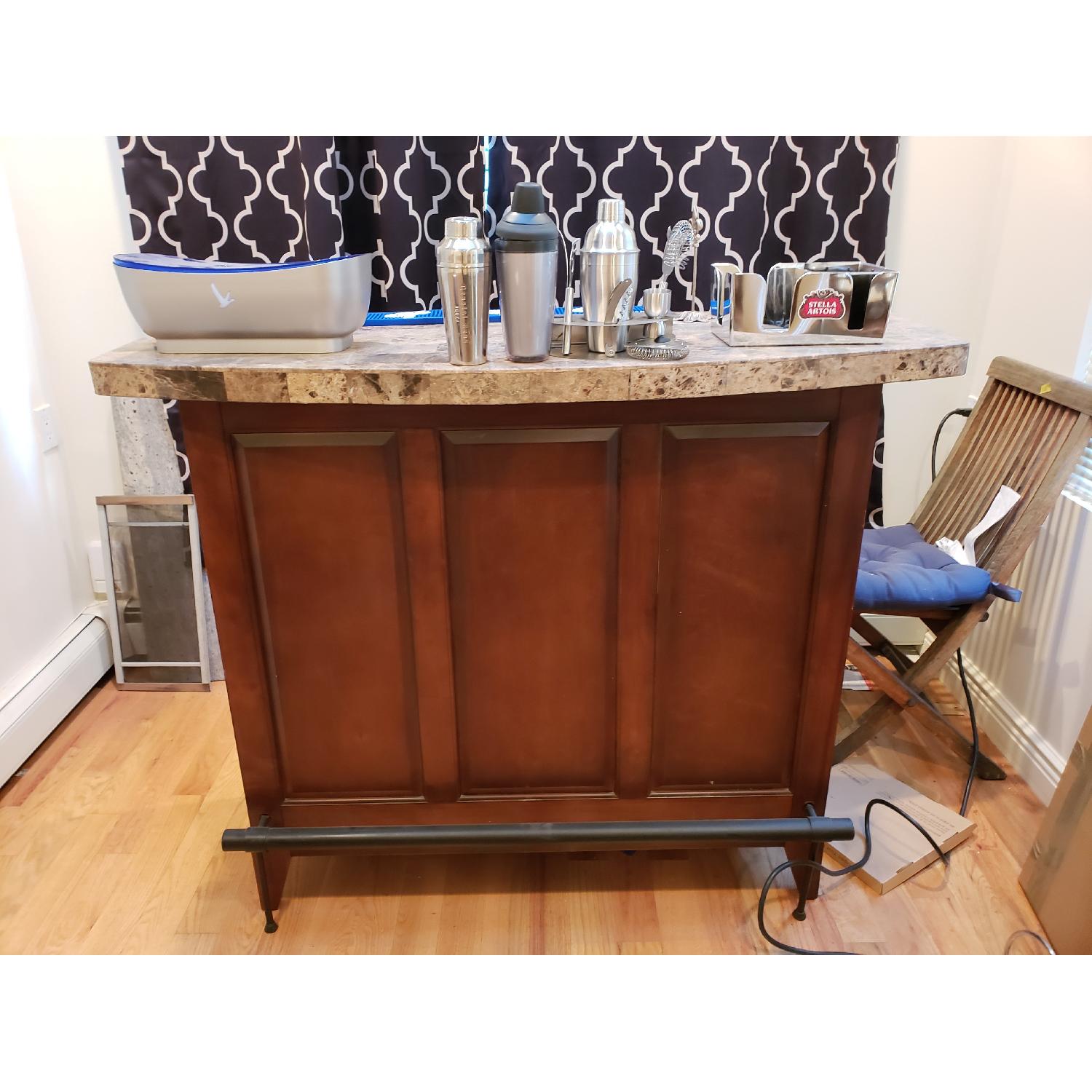 Marble Top Bar w/ 4 Stools - image-3