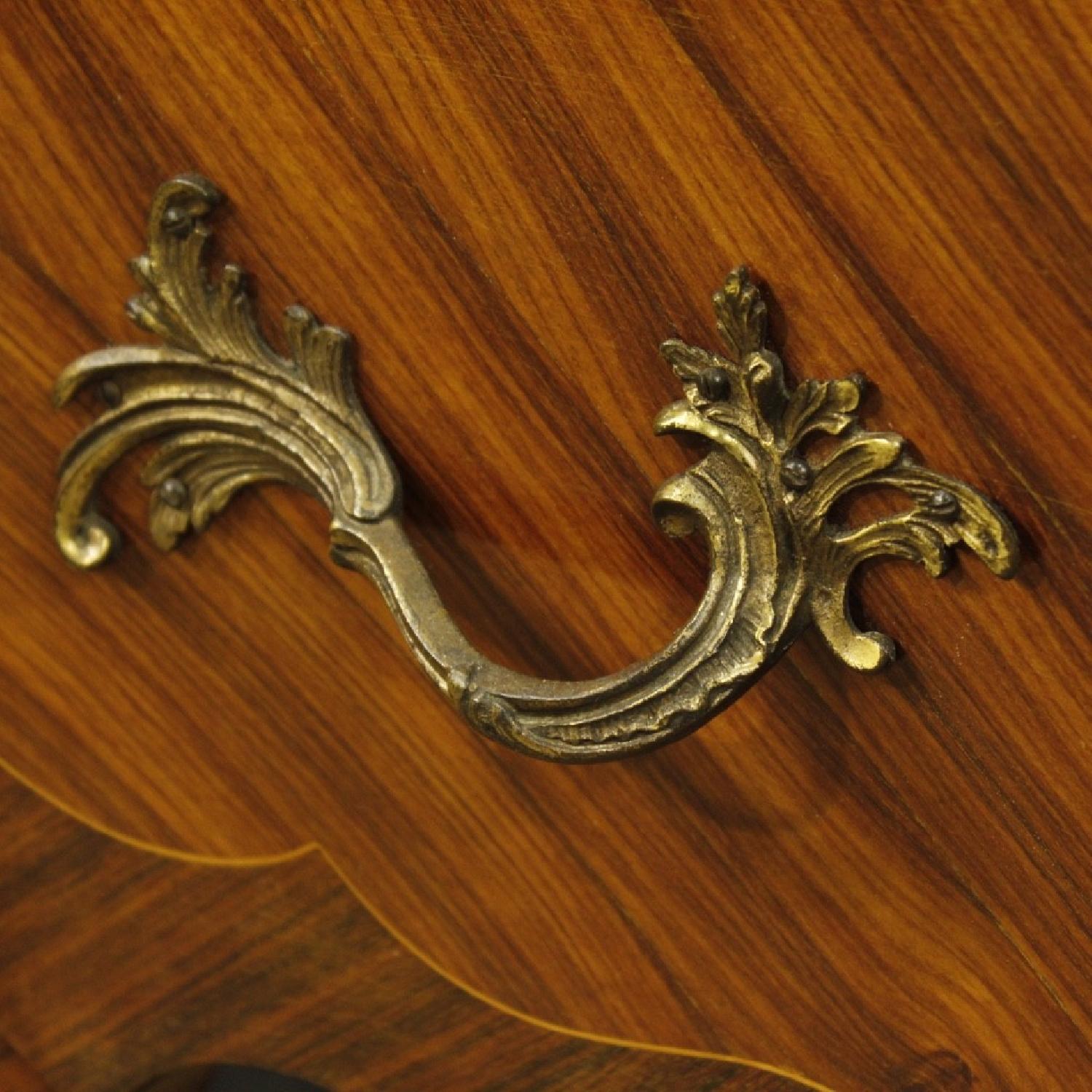 Louis XV Style French Dresser in Inlaid Wood w/ Marble Top - image-8