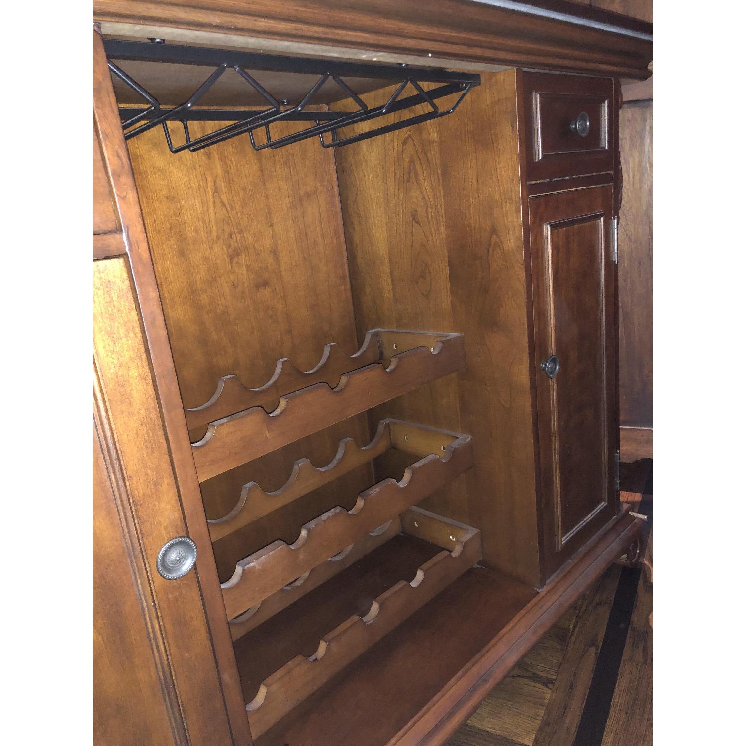 Wood & Marble Bar Cabinet - image-6