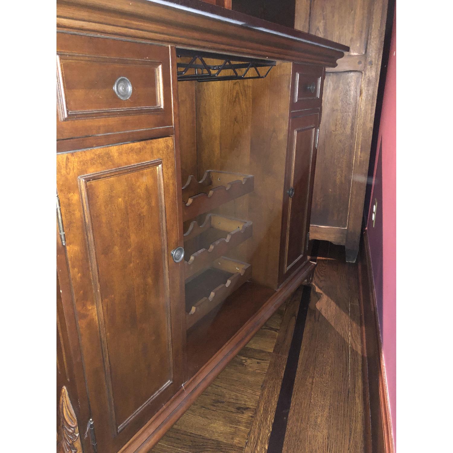 Wood & Marble Bar Cabinet - image-7