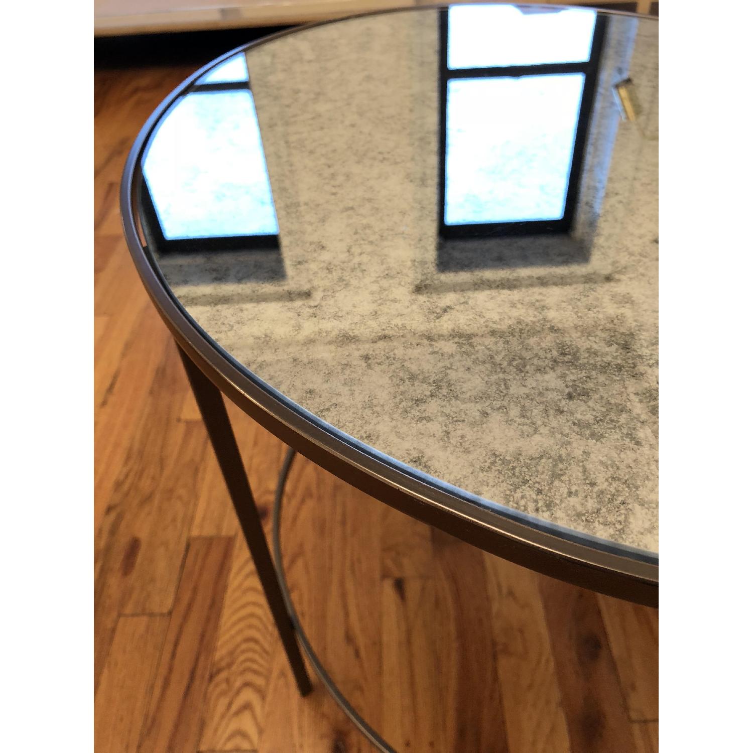West Elm Antiqued Glass Side Tables - image-3