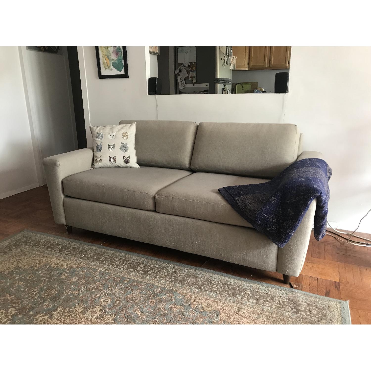 Olive Fabric Sleeper Sofa - image-2