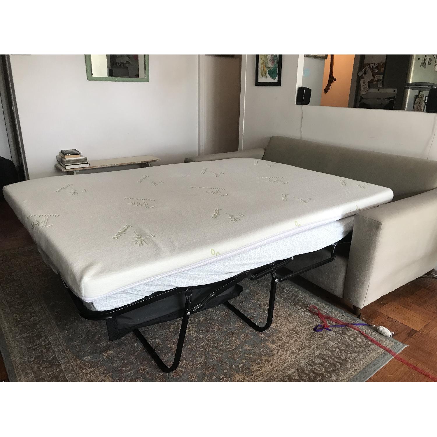 Olive Fabric Sleeper Sofa - image-3