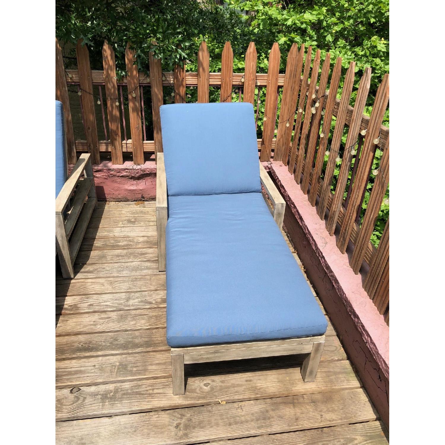 West Elm Portside Outdoor Lounge Chairs w/ Cushions & Covers - image-2