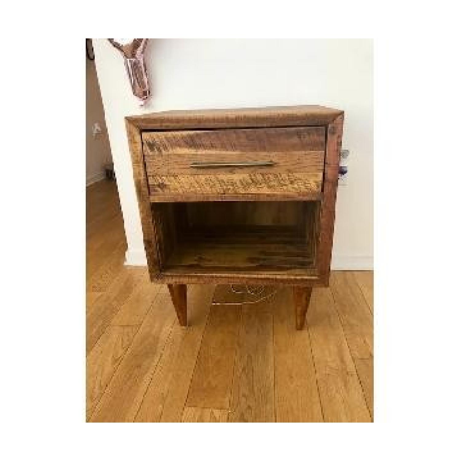 West Elm Alexa Reclaimed Wood Nightstand in Honey - image-1